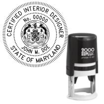 Self-Inking Maryland Certified Interior Designer R-40