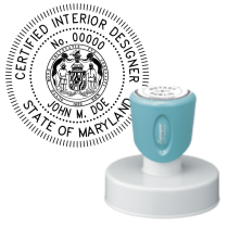 Pre-Inked Maryland Certified Interior Designer Xstamper
