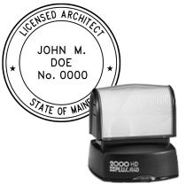 Pre-Inked Maine Licensed Architect R-40