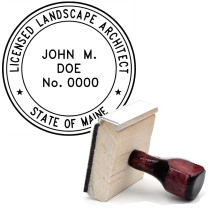 Wooden Licensed Landscape Architect Stamp