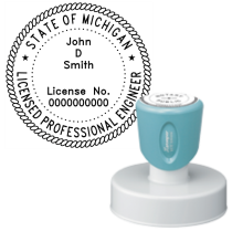Pre-Inked Michigan Licensed Professional Engineer Xstamper