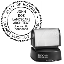 Pre-Inked Michigan Licensed Landscape Architect R-40