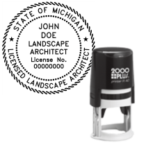 ​Self-Inking Michigan Licensed Landscape Architect R-40