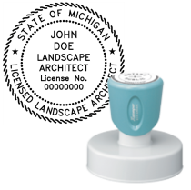Pre-Inked Michigan Licensed Landscape Architect Xstamper