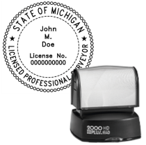 Pre-Inked Michigan Licensed Professional Surveyor R-40