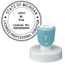 Pre-Inked Michigan Licensed Professional Surveyor Xstamper