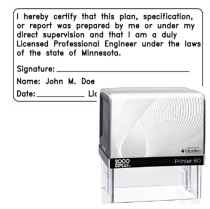 Self-Inking Minnesota Licensed Professional Engineer Stamp