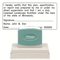 Pre-Inked Minnesota Licensed Landscape Architect Xstamper