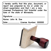 Wooden Minnesota Licensed Professional Soil Scientist Stamp