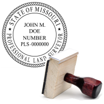Wooden Missouri Professional
Land Surveyor Stamp