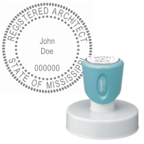 Pre-Inked Mississippi Registered Architect Xstamper