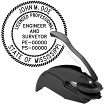 Mississippi Licensed Professional Engineer & Surveyor Embosser