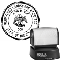 Pre-Inked Mississippi Registered Landscape Architect R-40