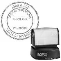 Pre-Inked Mississippi Licensed Professional Surveyor R-40