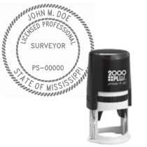 ​Self-Inking Mississippi Licensed Professional Surveyor R-40