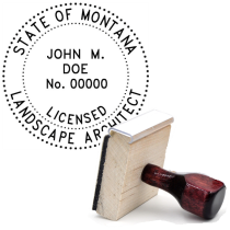 Wooden Montana Licensed Landscape Architect Stamp