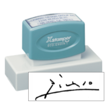 Get the N24 Pre-Inked Signature Stamp (1-3/16" x 3-1/8") for clear, professional impressions. Perfect for notaries. Order now from CalStamp!