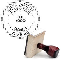 Wooden North Carolina Professional Engineer Stamp