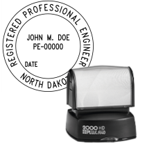 Pre-Inked North Dakota Registered Professional Engineer R-40