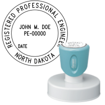 Pre-Inked North Dakota Registered Professional Engineer Xstamper