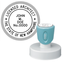 Pre-Inked New Hampshire Licensed Architect Xstamper