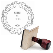 Wooden New Hampshire Licensed Landscape Architect Stamp