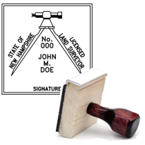 Wooden New Hampshire Licensed Land Surveyor Stamp