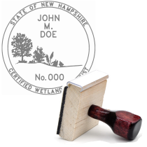 Wooden New Hampshire Certified Wetlands Scientist Stamp