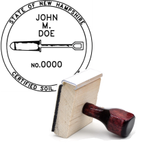 Wooden New Hampshire Certified Soil Scientist Stamp