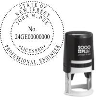 Self-Inking New Jersey Licensed Professional Engineer R-40
