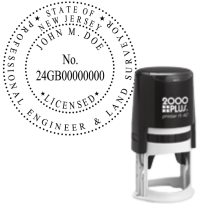 Self-Inking New Jersey Professional Engineer & Land Surveyor R-40