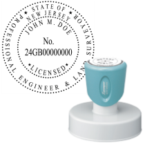 Pre-Inked New Jersey Professional Engineer & Land Surveyor Xstamper