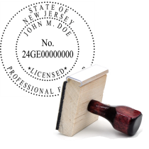 Wooden New Jersey Licensed Professional Engineer Embosser