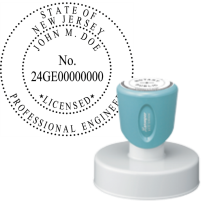 Pre-Inked New Jersey Licensed Professional Engineer Xstamper