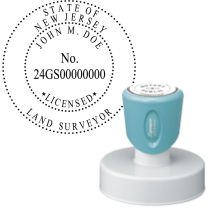 Pre-Inked New Jersey Licensed Land Surveyor Xstamper