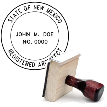 Wooden New Mexico Registered Architect Stamp