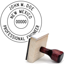 Wooden New Mexico Professional Engineer Stamp