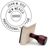 Wooden New Mexico Professional Surveyor Stamp