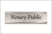 Get your professional Notary Public 2x10 sign plate from CalStamp. Durable and clear, perfect for your office. Order now and enhance your notary services!