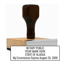 Get your customized Alaska Notary Rubber Stamp from CalStamp. High-quality, personalized with your notary info. Order now and ensure your documents are properly notarized!