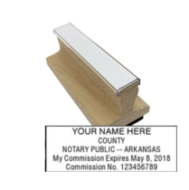Get a high-quality, customized Arkansas Notary Rubber Stamp from CalStamp. Personalize your notary info and order now for fast, reliable service!