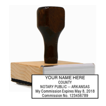 Get a high-quality, customized Arkansas Notary Rubber Stamp from CalStamp. Personalize your notary info and order now for fast, reliable service!