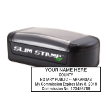 AR-SLIM - AR Notary<BR>Slim Pre-Inked Stamp