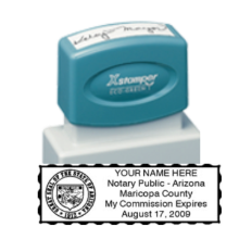 Get your AZ Notary X-Stamper Pre-Inked Stamp customized with your notary info. Required expiration date included. Order now at CalStamp!