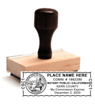 CA Notary<br>Rubber Stamp