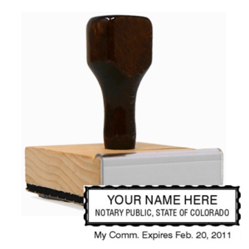 CO Notary<br>Rubber Stamp