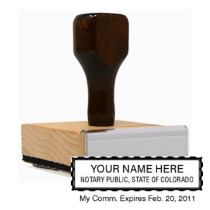 Get your custom CO Notary Rubber Stamp from CalStamp! High-quality, personalized with your notary info. Order now and ensure your documents are always official.