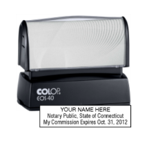 Get your custom CT Notary Colop Pre-Inked Stamp from CalStamp. High-quality, personalized notary stamp. Order now for fast, reliable service!