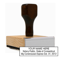 Get your custom CT Notary Rubber Stamp from CalStamp! High-quality, rectangular notary stamp personalized with your info. Order now for professional notary needs!
