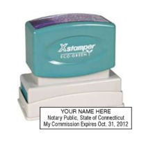 Get your custom CT Notary X-Stamper Pre-Inked Stamp from CalStamp. High-quality, personalized notary stamp. Order now and elevate your notary services!